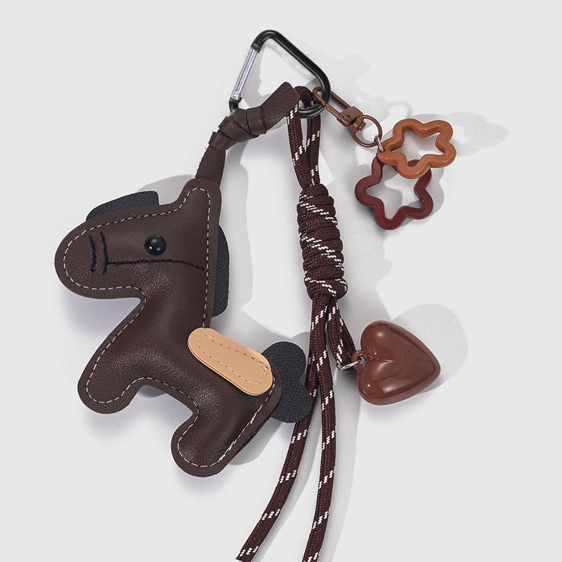 Yogodlns Horse Handmade Nylon Woven Rope Bag Pendant Cute Candy Color Fashion Backpack Handbag Hanging Bags Accessories