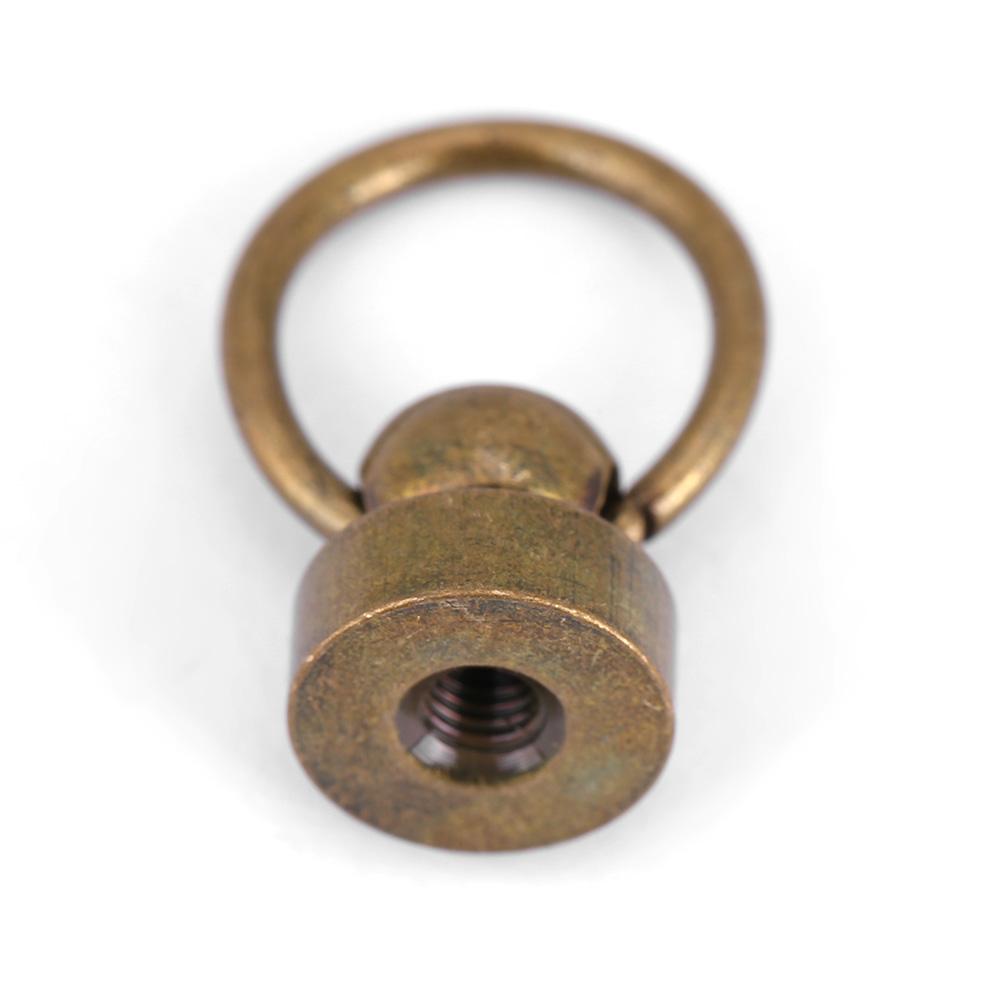 

20pcs DIY Leather Craft Metal Rivet With Pull Ring Buckle for Purse Phone Case Decoration Brown