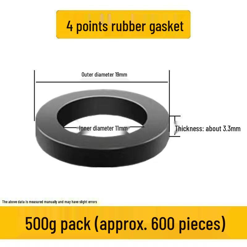 Schwarzes Gummi-Duschdichtungsset: 4-Punkt-, 6-Punkt-Abdichtung, Faltenbalg Wasserdichter Silikonschlauch.