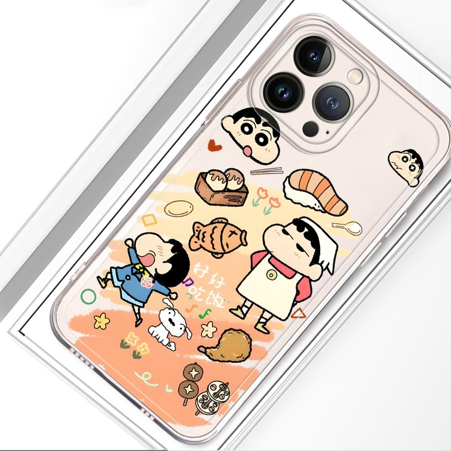 Cartoon Bread Shin Chan Case for iPhone 17 Pro Max 13 Pro 12 Mini XS Max 16 11 Air 15 14 Plus 7 8 XR Soft Phone Cover
