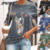 JPNTKY Women's Fashion Casual Long Sleeve O-Neck Blouses & Shirts