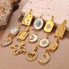 18K Gold Inlaid Stainless Steel Moon Heart Necklace & Bracelet Accessories with Diamonds