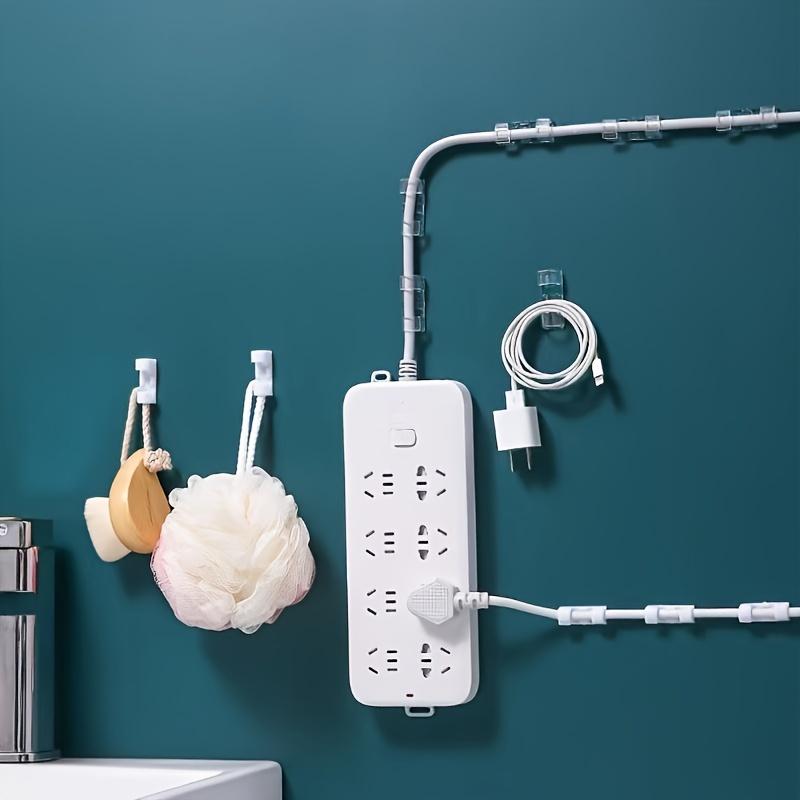 Serre-câbles adhésifs, supports de câbles transparents pour la gestion des lignes électriques, serre-câbles en plastique pour murs et sous les tables