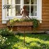 Botanical Garden Decor for Outdoor Spaces Vintage Lady Trellis Stake, Rustic Metal Silhouette Plant Support Climbing Creative Gifts Gardeners