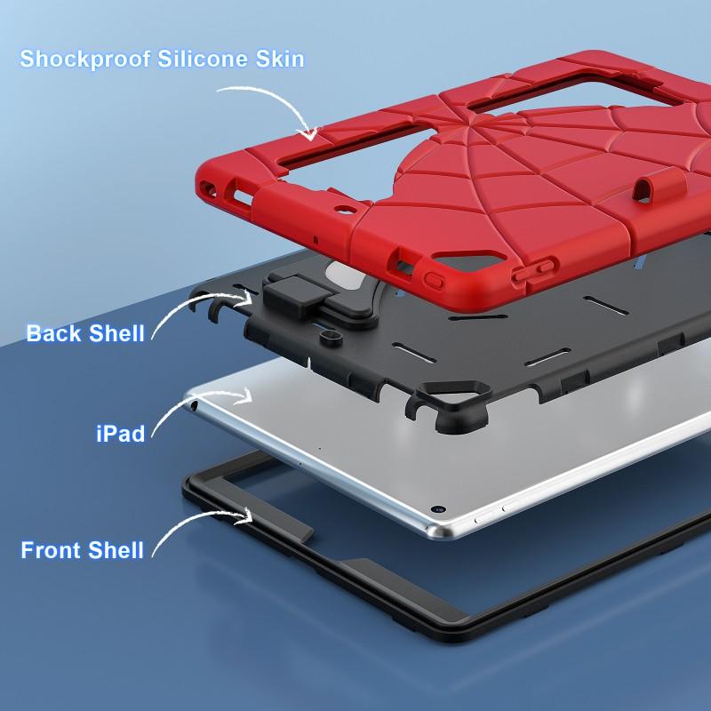 Spider-Man Shockproof Full Cover Case IPad 9th Gen 10.2 Inch Air 4 10.9 Kids Drop Protection Silicone