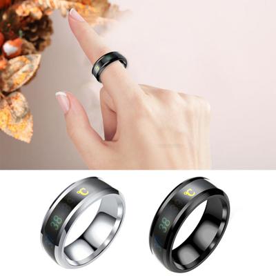 Ehering aus Titanstahl, intelligenter Ring zur Messung der Körpertemperatur, persönlicher Gesundheitsring für Männer und Frauen