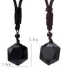 Zwarte Obsidiaan Hexagram Davidsster Geluks Amulet Liefde Natuurlijk Kwarts Hanger Ketting Mannen Orgone Kristal Edelstenen Sieraden