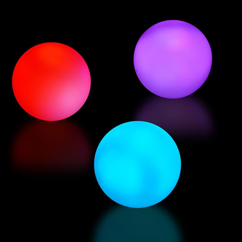 LED Juggling Balls Glow In Dark Color Changing Light Up Stage Performance Props