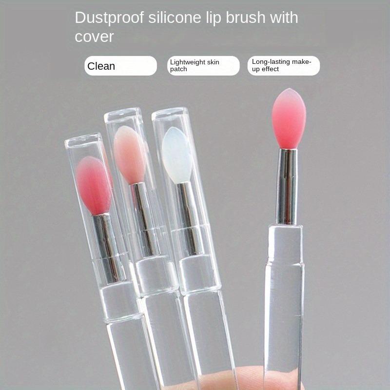 1/3PCS Multifunctional silicone lip brush portable cover dustproof lipstick lipstick brush eye shadow brush