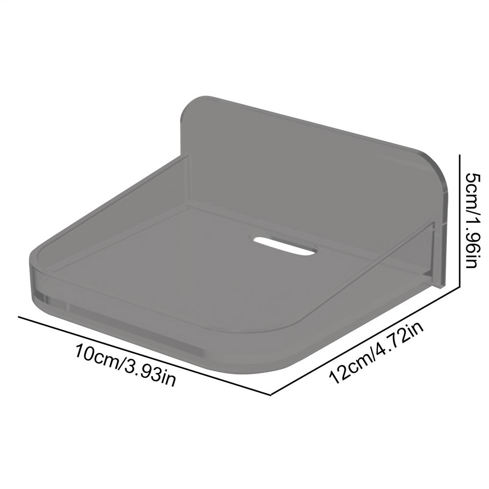 Clear Acrylic Camera Shelves No Drilling Baby Monitor Holder Mini Speaker Rack Adhesive Floating Shelf for Home Office Organizer