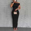 New, Cute and Fashionable Water Ripple Slanted Shoulder Dress.