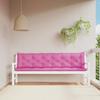 VidaXL Garden Bench Cushions Set of 2 Pink 200x50x7 Cm Fabric 361752