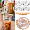 4X Fermentierglasgewichte Weithalsgläser Deckel Mason Behälter Fermentation Haushalt Fermentiergewicht Mason Schweres Glas O9G1