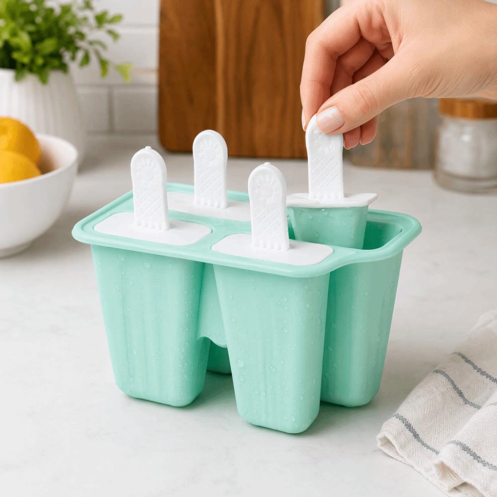 Reusable Ice Cream Mold Mint Green Popsicle Mold Durable DIY Ice Cream Tools  Hot Summer