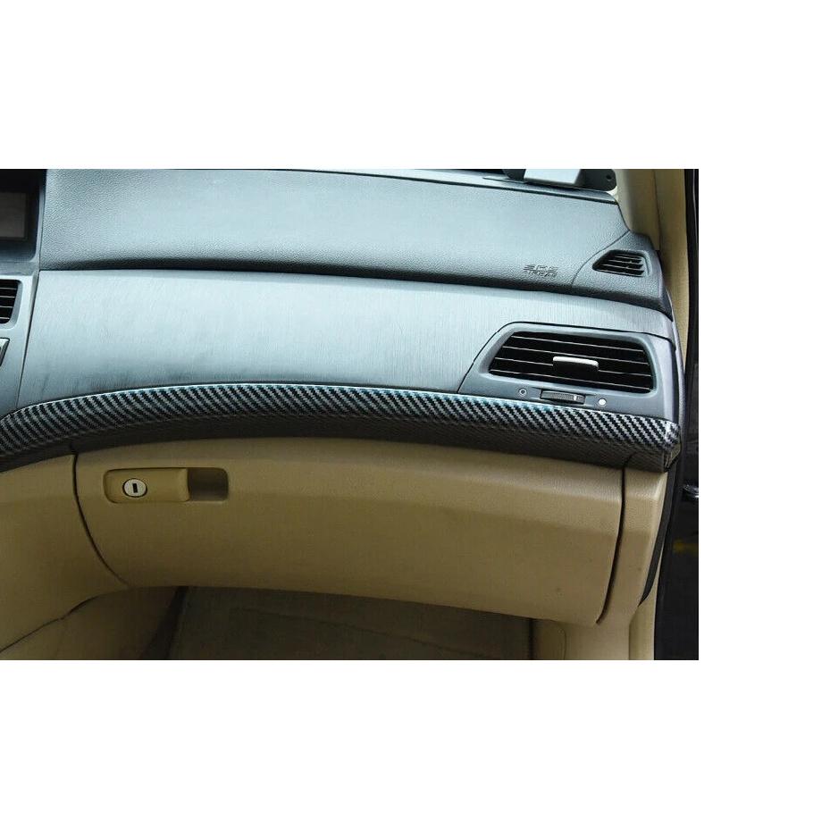 3pcs/Set Carbon Fiber Texture ABS Central Console Dashboard Strip Trim LHD Fit for Honda Accord 8th 2008 2009 2010 2011 2012