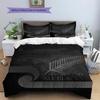 Ropa de cama con patrón de Rugby de los All Blacks Decoración del hogar Regalo de Cumpleaños (1 * funda nórdica + 2 * fundas de almohada, sin núcleo)