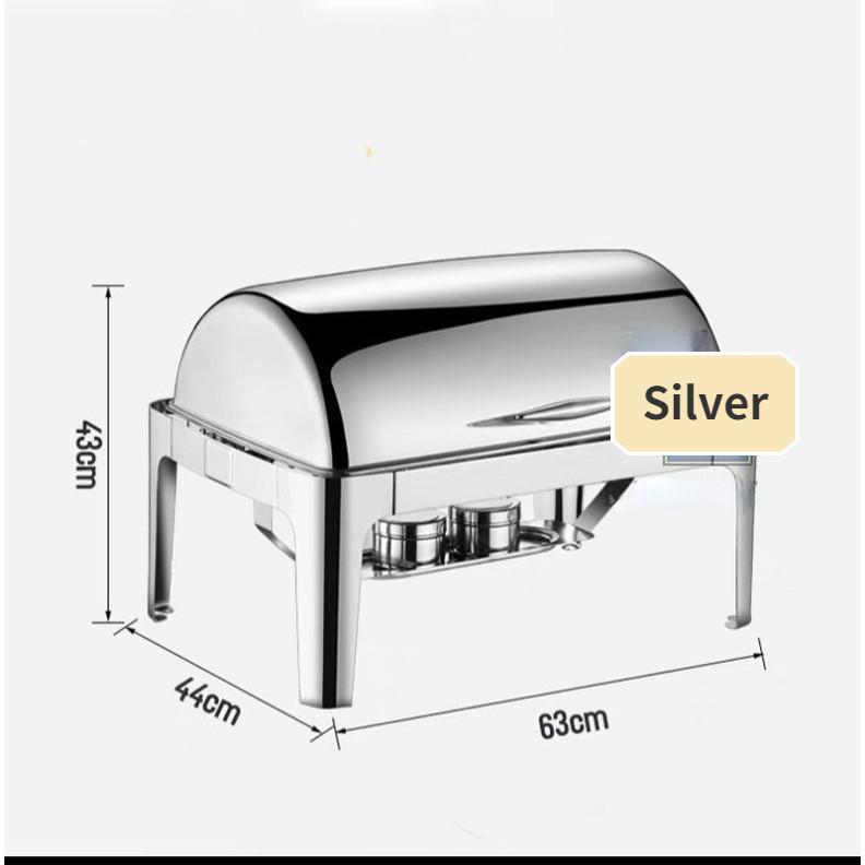 9L Roll Top Chafing Dish Buffet Set Food Pan Food Tray Warmer Serving Tray