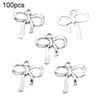 100 Pcs Bow Charms for Jewelry Making DIY Accessories Bowknot Keychain Charms Alloy Bow Shape Charms for Earrings Necklaces Bracelets Crafting