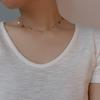 Collier Pendentif Petit Pièce Ronde Simple Tendance en Acier Inoxydable Pour Femmes Couleur Or Étanche Charme Géométrique Colliers