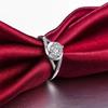 S925 Moissanite Ring Twist Arm Cross Diamond Aesthetic Snowflake Peach Heart Simple Versatile One Carat Live Ring