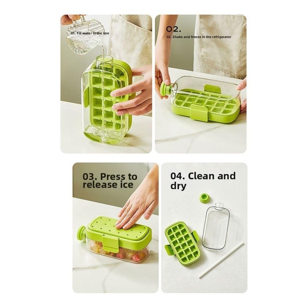 No Touch Design Ice Cube Mold Press Type Ice Make Bottle Cooling Cup Water Bottle  Whiskey Drinks