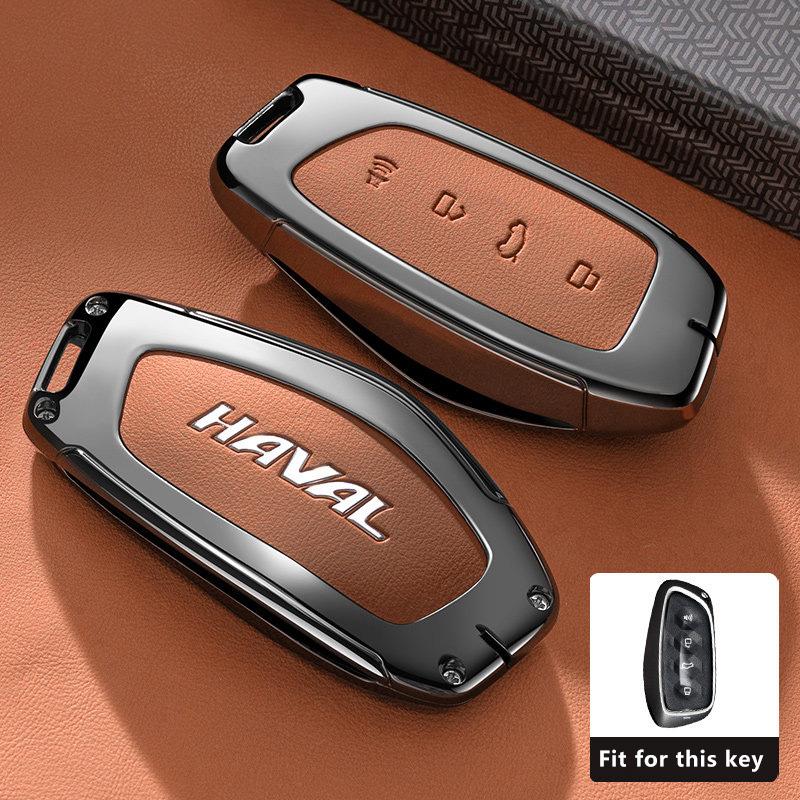 Custodia Portachiavi Auto in Lega di Zinco per HAVAL DARGO Hover H7 2025 2026 Portachiavi Copertura Telecomando Guscio Anello Supporto Portachiavi Accessori