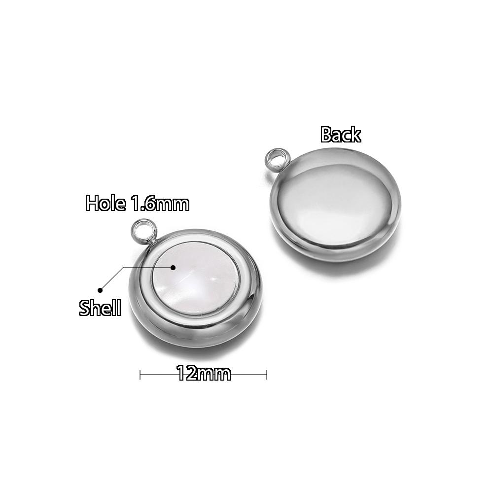 5pcs Stainless Steel Heart Shell Charms Fish Tail Earring Pendant DIY Women Jewelry Making Supplies Wholesale Necklace Findings