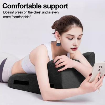 Par Kuddryggkudde med Vågformad Design Ergonomiskt Hållningsstöd Minnesskum Stusskudde Benkil för Sittande Och Liggande Bröst