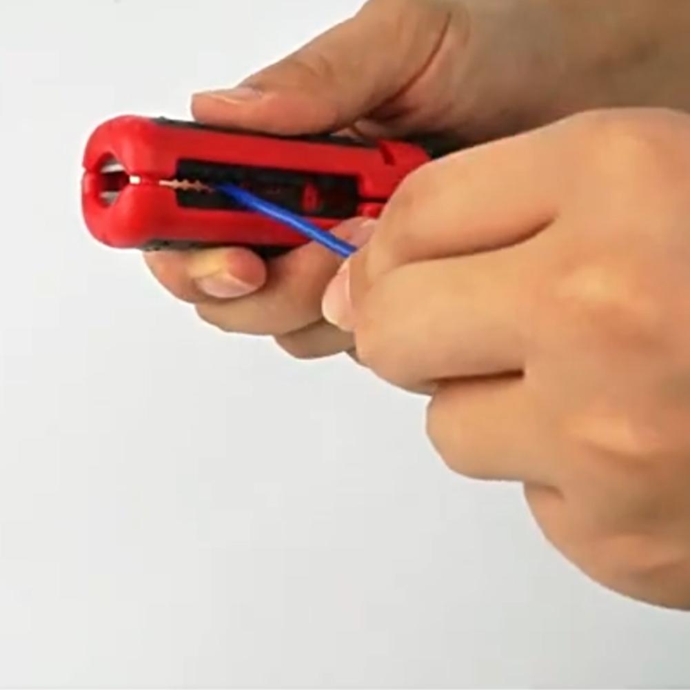 Pen Type Wire Stripper 12.5cm Auto-Adjustable Dual-Blade Tool for AWG10-20/RG59/RG6 Wires,Safe Stripping Locking Mechanism