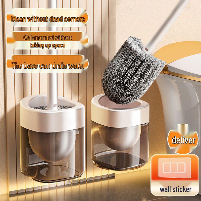 Long-Handle Household Bathroom Toilet Brush Set for Deep Cleaning