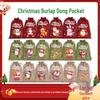 2025 Christmas Burlap Drawstring Gift Bags - Small Cloth Candy Pouches 