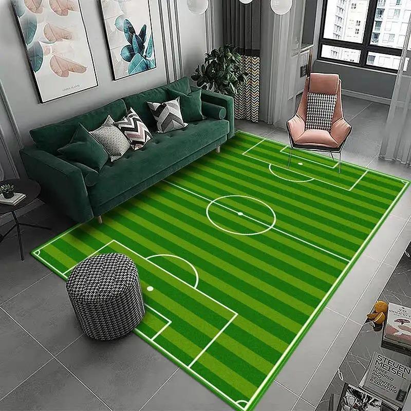 

3D Football Field Carpet for Boys Room Bedroom Sofa Doormat Decor Kids Play Area Rug Carpet Non-slip Soft Floor Mat Polyester 40cm x 60cm