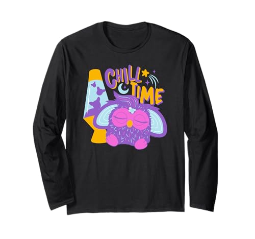 Furby Chill Time Sleepy Adorable Purple Furby Long-Sleeve T-Shirt