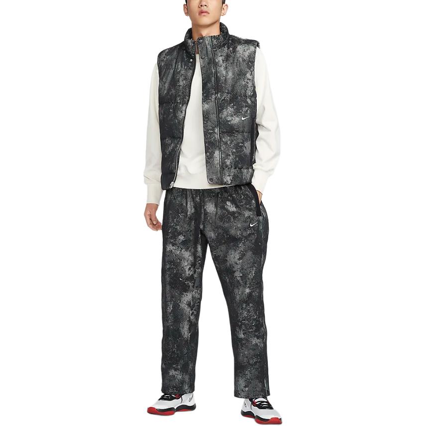 Nike Logo Outdoor Mid-Waist Zipper Straight Leg Casual Pants Men Pants Black FZ0649-010