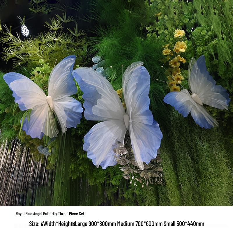 3D Painted Butterfly Wedding Backdrop with Scenery and Props for Photography and Décor