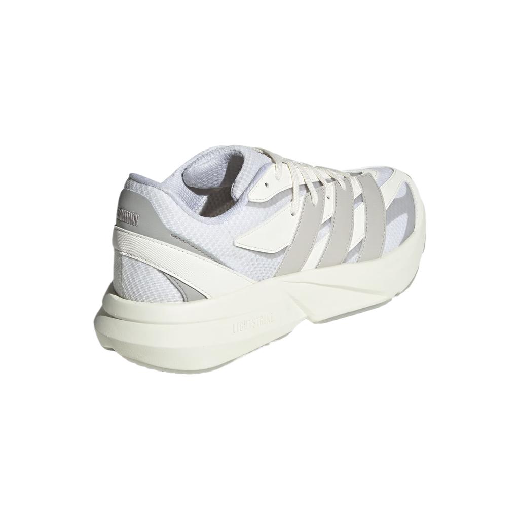 Adidas LIGHTBLAZE Abrasion Resistant Breathable Rebound Low top Casual Running Shoes Men's White Gray Sneakers JR7328