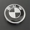 Logo BMW für echtes Kohlefaser Schwarz Silber 74mm Hauben-Kofferraum-Plakette Emblem