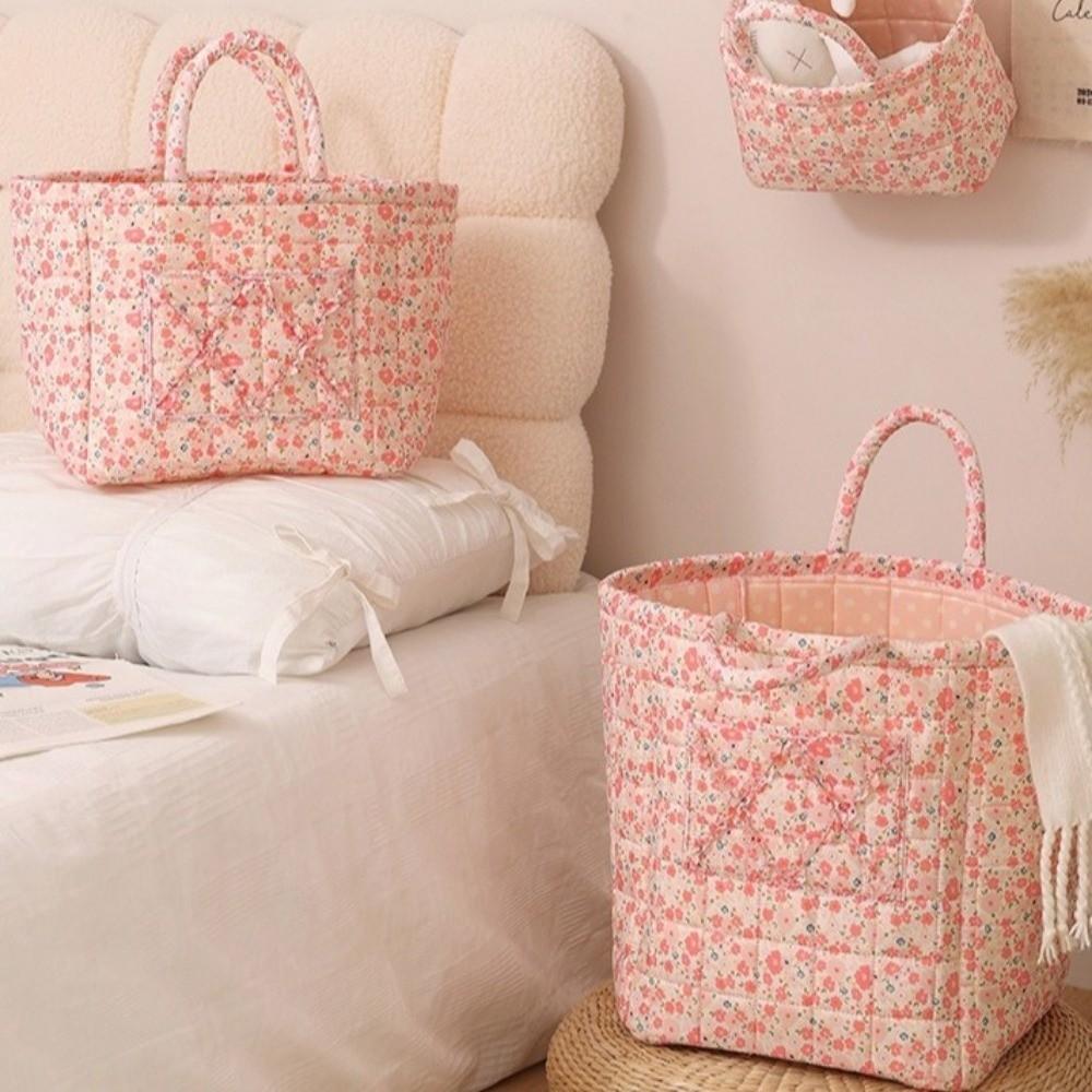 Large Capacity Laundry Storage Basket Hand-held Easy Carry Handles Dirty Clothes Basket Folding Space Saving
