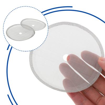 2 Pieces 10cm Stainless Steel Coffee Tea Filter Mesh Strainer Press Accessories Replacement Kitchen Bar