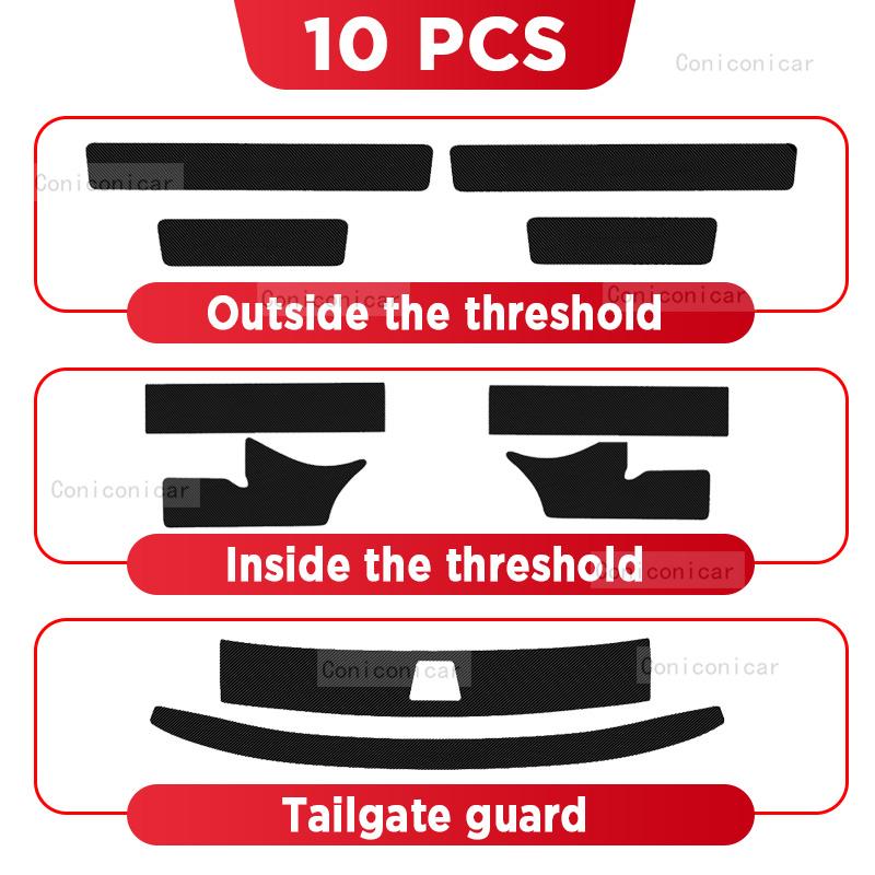 Auto Kohlefaser Türschweller Aufkleber Für GEELY COOLRAY 2022-2025 Einstiegsleiste Pedal Kratzschutz Innendekor Zubehör