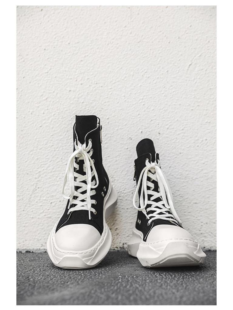 2025 Men's High-Top Thick-Soled Zipper Martin Boots - Fashionable and Versatile Autumn Footwear