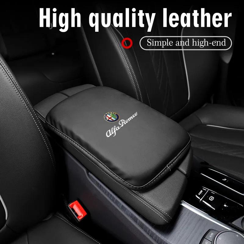 Hub Caps Car Armrest Cover Cushion Armrest Box Protective Pad For Alfa Romeo 156 159 147 4C 8C 166 Giulia Giulietta Mito Stelvio CVP1