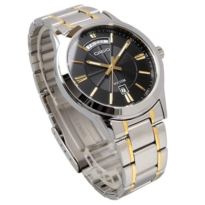 Casio Analog Quartz Men's Watch MTP-1381G-1AV Metal Band Silver & Gold/Black