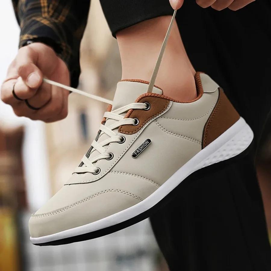 New Balan Men Leather Shoes Sneaker Trend Sport Shoes Breathable Men Sneakers Non-slip Footwear Holiday Shoes