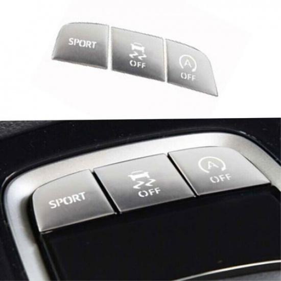 For Toyota Corolla - Gear Shift Button Sticker Center Console Silver 3PC