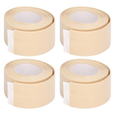 4Pcs Kitchen Sealant Strip PVC Waterproof Self Adhesive Sealing Tape for Bathroom Sink