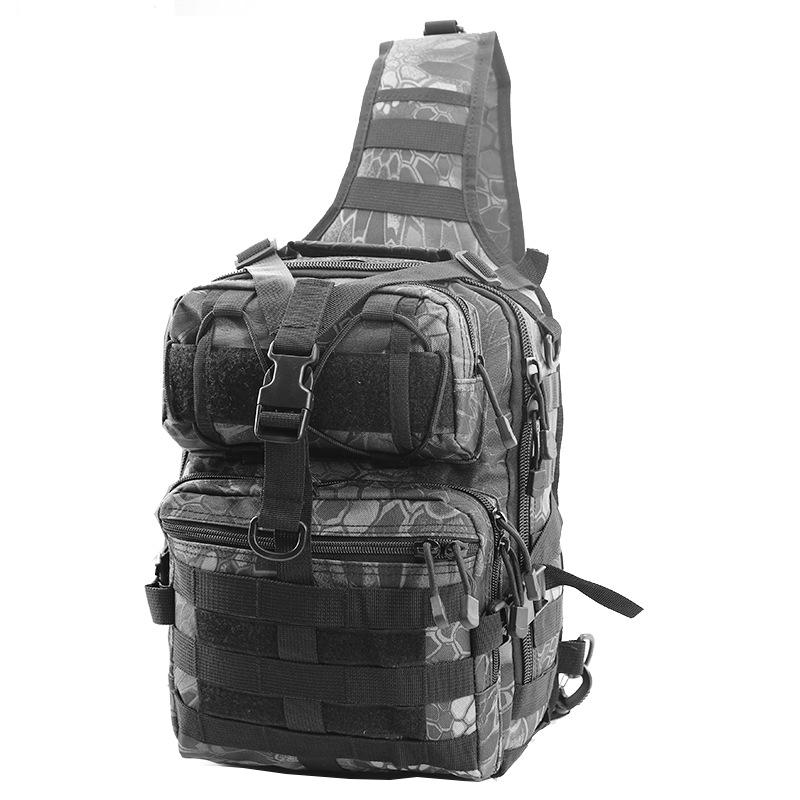 

Chenhao Tactical Single Shoulder Backpack: Camouflage Sling Bag for Outdoor and Travel Black CP Camouflage