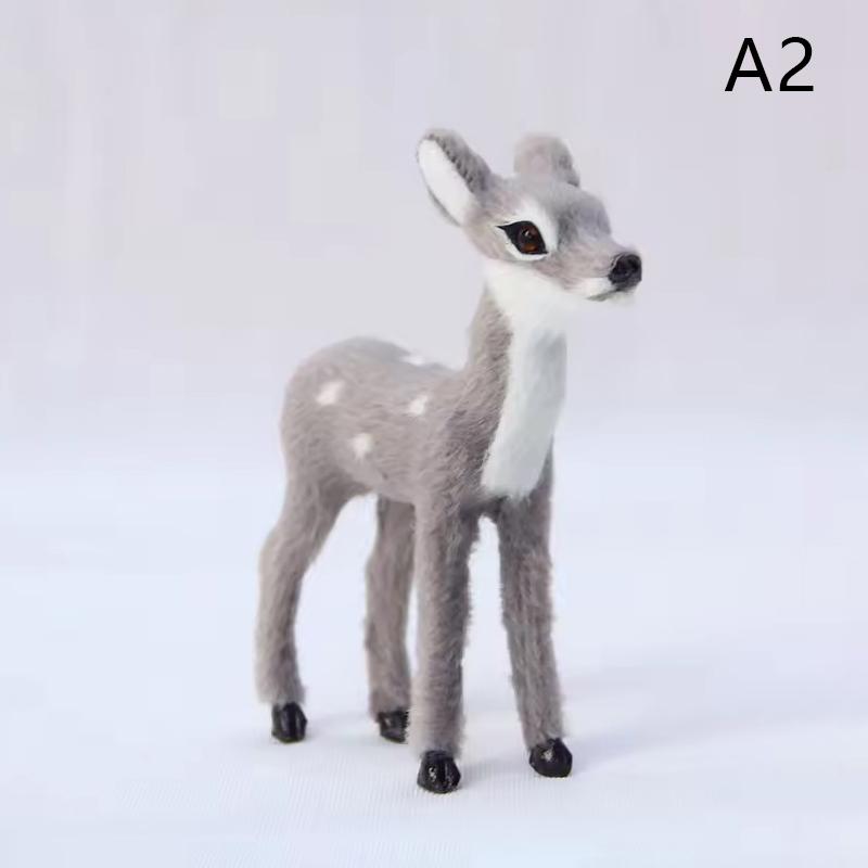 Simulation Sika Deer Animal Model Festival Creative Plastic Ornaments Artificial Plush Toys For Garden Party Decorations