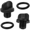 1 Set Pool Pump Drain Plug with Seal Rings Replacement Plastic Texture for Filter Pumps and Water Purification Systems