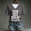 Women's Casual Letter Print Short Sleeve T-Shirt